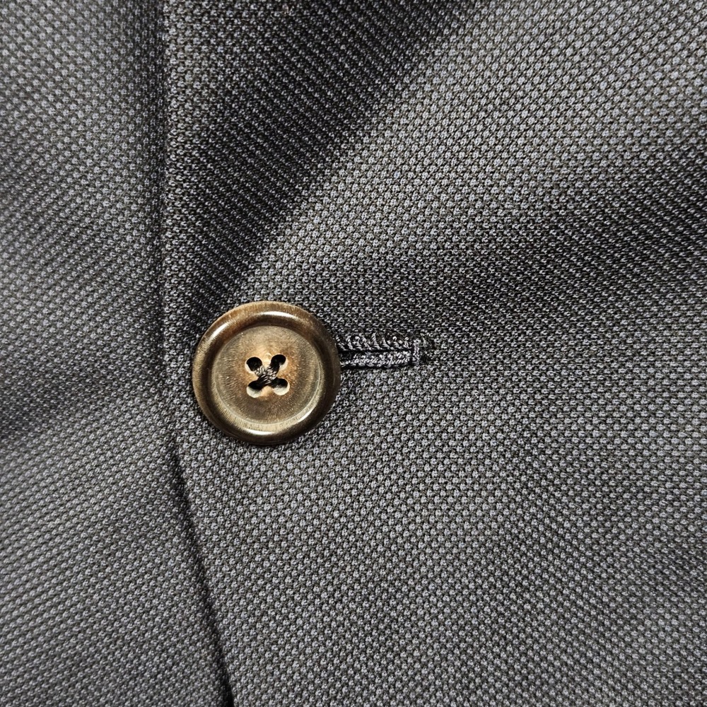 Hickey Freeman Blazer Mens 46L Navy Blue Loro Piana 100% Wool Jacket Formal Wear - Picture 7 of 10